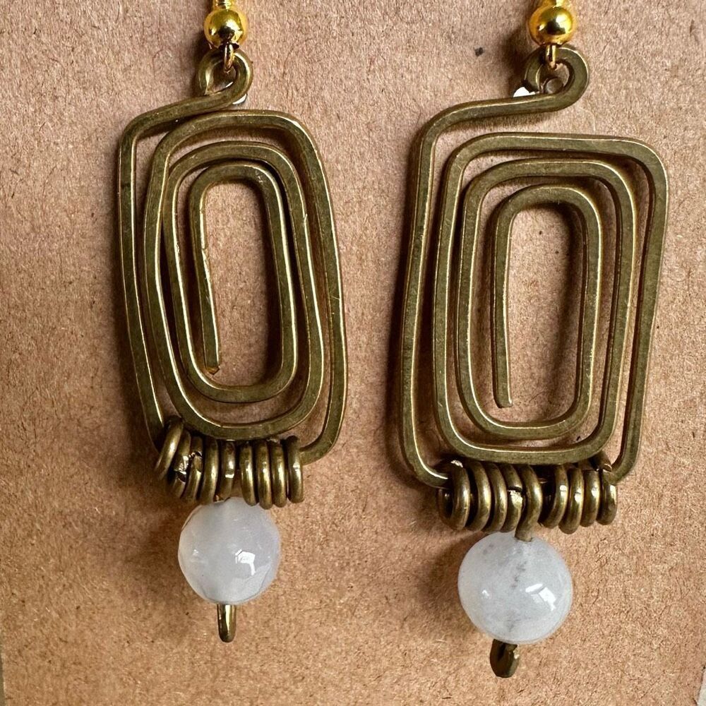 Handcrafted Brass Wire Earrings